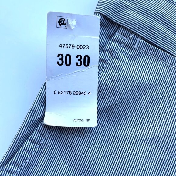 Dockers Pacific Field Khaki Classic Fit Flat Front Pants 30x30 Striped Casual - Picture 9 of 12